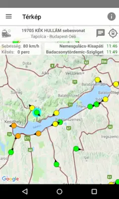 Vonatinfó android App screenshot 9