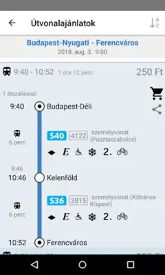 Vonatinfó android App screenshot 13