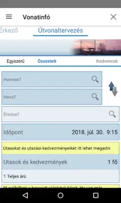 Vonatinfó android App screenshot 15