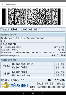 Vonatinfó android App screenshot 3